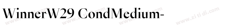 WinnerW29 CondMedium字体转换